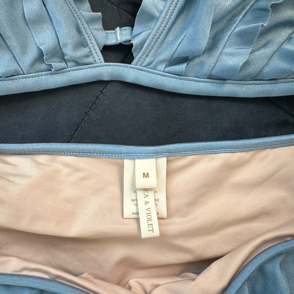 Chelsea & Violet Light Blue Ruffled Bikini - Picture 4 of 5